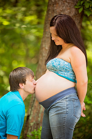 Kissing the baby bump
